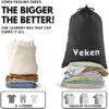 Veken Packing Cubes in 4 Sizes (Extra Large, Large, Medium, Small), 6 Set Luggage Organizer Bags Set for Travel Essentials Travel Must Haves （ Olive Black） - Image 7