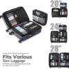 Veken Packing Cubes in 4 Sizes (Extra Large, Large, Medium, Small), 6 Set Luggage Organizer Bags Set for Travel Essentials Travel Must Haves （ Olive Black） - Image 5
