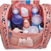 Narwey Hanging Travel Toiletry Bag Cosmetic Make up Organizer for Women and Men (Medium, Orange Leopard) - Image 4