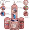 Narwey Hanging Travel Toiletry Bag Cosmetic Make up Organizer for Women and Men (Medium, Orange Leopard) - Image 3