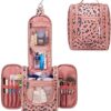 Narwey Hanging Travel Toiletry Bag Cosmetic Make up Organizer for Women and Men (Medium, Orange Leopard) - Image 8