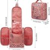 Narwey Hanging Travel Toiletry Bag Cosmetic Make up Organizer for Women and Men (Medium, Orange Leopard) - Image 7
