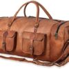 KPL Large 32 inch duffel bags for men holdall leather travel bag overnight gym sports weekend bag - Image 7