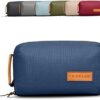 TRIPPED Travel Gear Tech Bag Organizer - Small Electronics Organizer Pouch for Travel - Premium Travel Case with Leather Accents - Mesh Pocket for Cables, Cords and Chargers (Navy) - Image 2