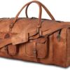 KPL Large 32 inch duffel bags for men holdall leather travel bag overnight gym sports weekend bag - Image 3
