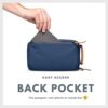 TRIPPED Travel Gear Tech Bag Organizer - Small Electronics Organizer Pouch for Travel - Premium Travel Case with Leather Accents - Mesh Pocket for Cables, Cords and Chargers (Navy) - Image 7