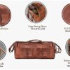 KPL Large 32 inch duffel bags for men holdall leather travel bag overnight gym sports weekend bag - Image 5
