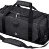 Gym Duffle Bag Backpack Waterproof Sports Duffel Bags Travel Weekender Bag for Men Women Overnight Bag with Shoes Compartment Black - Image 9