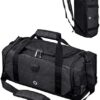 Gym Duffle Bag Backpack Waterproof Sports Duffel Bags Travel Weekender Bag for Men Women Overnight Bag with Shoes Compartment Black - Image 2