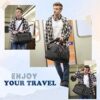 Gonex Canvas Duffle Bag for Travel 50L Expandable Duffel Weekend Overnight Bag men (Dark Gray) - Image 7