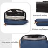 TRIPPED Travel Gear Tech Bag Organizer - Small Electronics Organizer Pouch for Travel - Premium Travel Case with Leather Accents - Mesh Pocket for Cables, Cords and Chargers (Navy) - Image 8