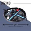 Lay-n-Go Wired Essentials Travel Drawstring Cable Management Storage Organizer & Tech Bag for Electronics, Chargers, Headphones, Accessories, Durable Patented Design, 19 inch, Black With Blue Trim - Image 6