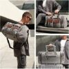 Wildroad 50L Travel Duffel Bag, Expandable Canvas Genuine Leather Duffle Bag Upgraded Overnight Weekender Bag Carry on Bag - Image 3