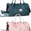 Gym Bag Womens Mens with Shoes Compartment and Wet Pocket,Travel Duffel Bag for Women for Plane,Sport Gym Tote Bags Swimming Yoga,Waterproof Weekend Overnight Bag Carry on Bag Hospital Holdalls - Image 2