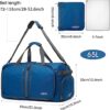 G4Free 40L 65L Foldable Duffel Bag Water Resistant Carry On Tote Bag Lightweight Packable Duffel Bag for Travel Overnight Weekender Bag for Men Women - Image 7