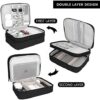 ASHARE Electronic Organizer Travel Cable Organizer Bag Double Layer Electronics Accessories Storage Case for USB Cord, Charger, Power Bank, SD Card, Black - Image 3