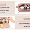 CUBETASTIC Makeup Bag, Cosmetic Bag for Women, Cute Small Make Up Organizer Pouch with Makeup Brush Compartment Water-Resistant Travel Toiletry Bag with Portable Handle - Image 8
