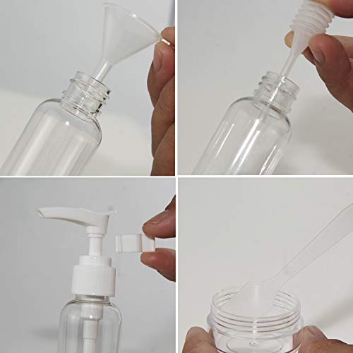 YICTEK Empty Plastic Travel Bottles Containers for Toiletries, TSA Approved Travel Size Toiletries Bottles Kit for Liquids Shampoo Conditioner Lotion, Carry-On Set for Women/Men - Image 7