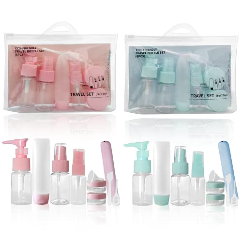 Travel Bottles Kit,Leak Proof Portable Toiletry Containers Set,Refillable Cosmetic Containers for Camping, Gym, Business Trip(Set of 12 ) (blue) - Image 7