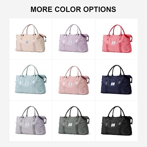 Sport Travel Duffle Bag Large Gym Tote Bag for Women, Weekender Bag Carry on Bag for Airplane, Ladies Beach Bag Overnight Bag Waterproof Bag Luggage Bag with Wet Bag - Image 7