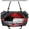 BAOSHA Leather Travel Duffel Tote Bag Overnight Weekender Bag Oversized for Men and Women HB-14 (Brown) - Image 12