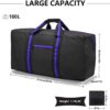 Extra Large Duffle Bag for Travel with 100L Lightweight Travel Bag for Storage, Foldable Waterproof Gear Bag for Overnight Camping Men Women - Image 3
