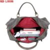 BAOSHA Leather Travel Duffel Tote Bag Overnight Weekender Bag Oversized for Men and Women HB-14 (Brown) - Image 17