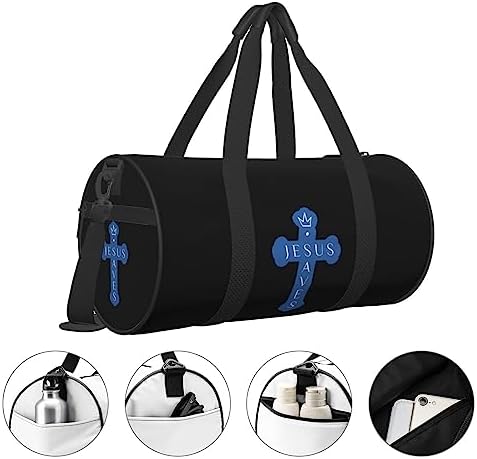 Christian Jesus Saves Men Adult Gym Duffel Bag Sport Duffel Bag Yoga Bag Lightweight Carryon Gymbag For Man Women - Image 7