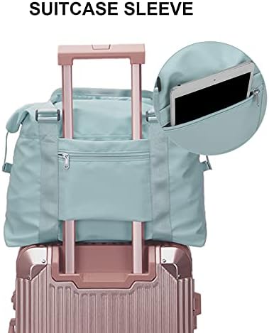 Sport Travel Duffle Bag Large Gym Tote Bag for Women, Weekender Bag Carry on Bag for Airplane, Ladies Beach Bag Overnight Bag Waterproof Bag Luggage Bag with Wet Bag - Image 6