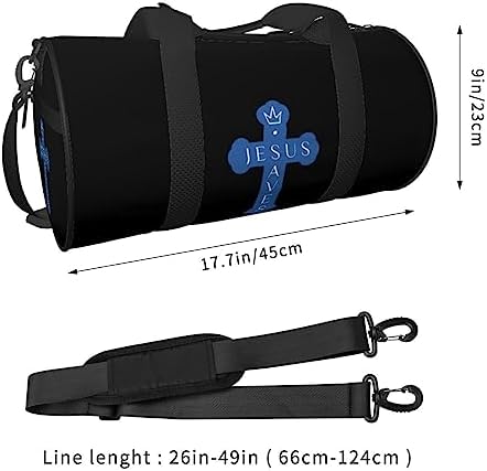 Christian Jesus Saves Men Adult Gym Duffel Bag Sport Duffel Bag Yoga Bag Lightweight Carryon Gymbag For Man Women - Image 6