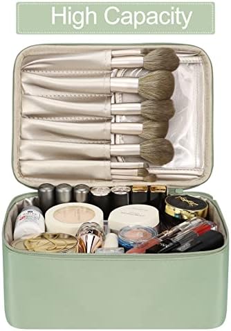 Pocmimut Cosmetic Bag for Women Cosmetic Travel Makeup Bag Large Travel Toiletry Bag for Girls Brush Bags, Reusable(Green) - Image 7