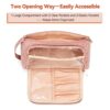 CUBETASTIC Makeup Bag, Cosmetic Bag for Women, Cute Small Make Up Organizer Pouch with Makeup Brush Compartment Water-Resistant Travel Toiletry Bag with Portable Handle - Image 3