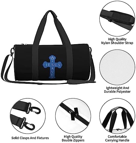 Christian Jesus Saves Men Adult Gym Duffel Bag Sport Duffel Bag Yoga Bag Lightweight Carryon Gymbag For Man Women - Image 8