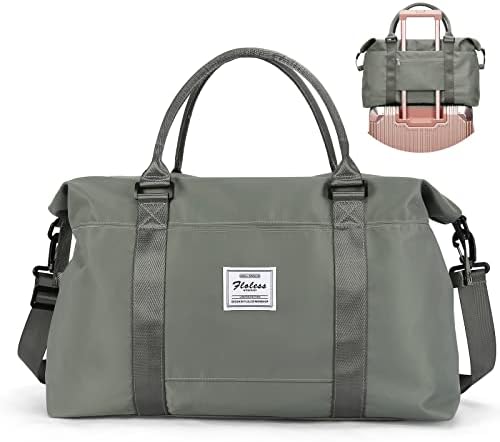 Travel Duffel Bag for Women, Overnight Weekender Bag with Wet Pocket & Trolley Sleeve, Carry On Tote for Sports Gym ,Green - Image 2