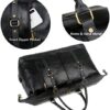 BAOSHA Leather Travel Duffel Tote Bag Overnight Weekender Bag Oversized for Men and Women HB-14 (Brown) - Image 11