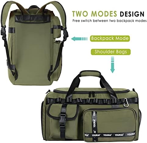 Large Duffle Bag for Travel, Duffel Bag Men 40L Dry Wet Separation Waterproof Travel Backpack for Women Men, Perfect for Travel Backpack Mountain Camping Climbing Airline and Hiking - Image 6