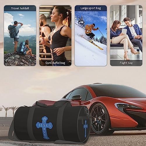 Christian Jesus Saves Men Adult Gym Duffel Bag Sport Duffel Bag Yoga Bag Lightweight Carryon Gymbag For Man Women - Image 9