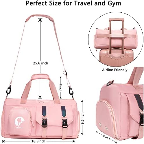 Gym Bag for Men and Women Small - 18.5"×9.5"×9" Duffel Travel Bag with Compartment, Gymnastics Equipment Bags - Image 7