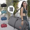 Canway 65L Travel Duffel Bag, Foldable Weekender Bag with Shoes Compartment for Men Women Water-proof & Tear Resistant - Image 7