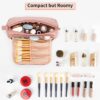 CUBETASTIC Makeup Bag, Cosmetic Bag for Women, Cute Small Make Up Organizer Pouch with Makeup Brush Compartment Water-Resistant Travel Toiletry Bag with Portable Handle - Image 6