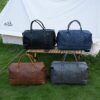 BAOSHA Leather Travel Duffel Tote Bag Overnight Weekender Bag Oversized for Men and Women HB-14 (Brown) - Image 14