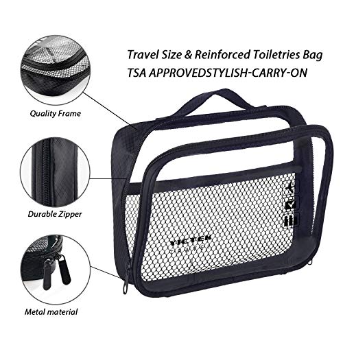 YICTEK Empty Plastic Travel Bottles Containers for Toiletries, TSA Approved Travel Size Toiletries Bottles Kit for Liquids Shampoo Conditioner Lotion, Carry-On Set for Women/Men - Image 5