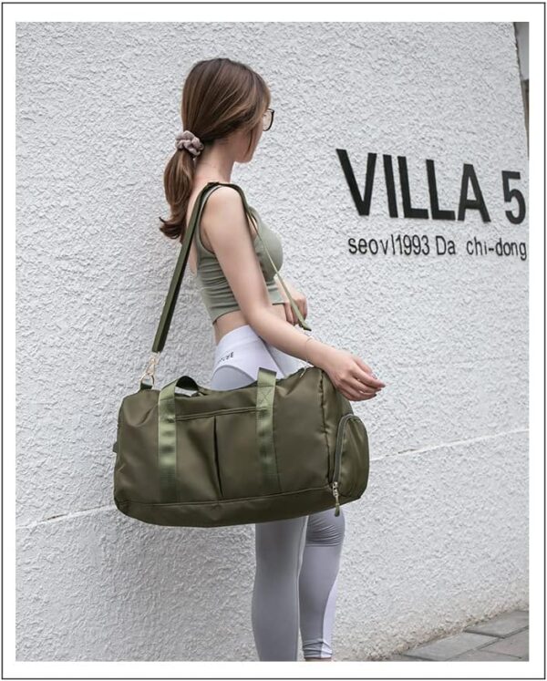 Konelia Small Gym Bag for Women and Men Waterproof Workout Sports Swimming Bag, Weekender Travel Duffle Bag with Shoe and Wet Clothes Compartments - Image 16