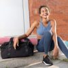 BAGSMART Gym Bag for Women, Carry on Weekender Overnight Bag, Travel Duffel Bags with Trolley Sleeve, Personal Item Travel Bag Tote Bag Workout Dance Bag, Black-Medium - Image 3