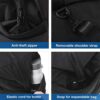 BAGSMART Gym Bag for Women, Carry on Weekender Overnight Bag, Travel Duffel Bags with Trolley Sleeve, Personal Item Travel Bag Tote Bag Workout Dance Bag, Black-Medium - Image 4