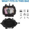 BAGSMART Gym Bag for Women, Carry on Weekender Overnight Bag, Travel Duffel Bags with Trolley Sleeve, Personal Item Travel Bag Tote Bag Workout Dance Bag, Black-Medium - Image 6