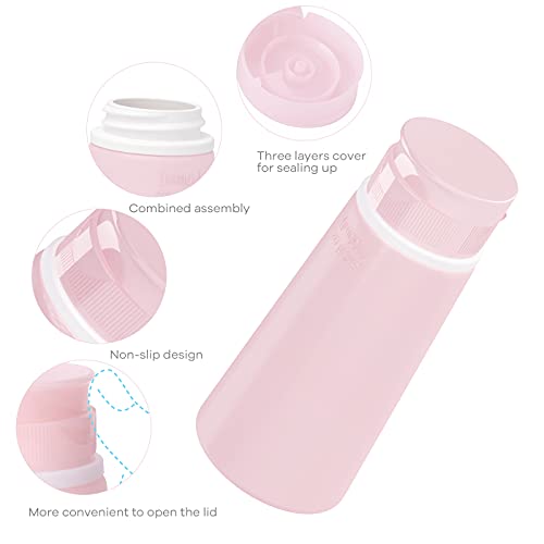 Valourgo Travel Bottles for Toiletries Tsa Approved Travel Size Containers BPA Free Leak Proof Travel Tubes Refillable Liquid Travel Accessories for Cosmetic Shampoo and Lotion Soap for travel, outdoor, GYM and household, Pink, White, Blue, Green - Image 4