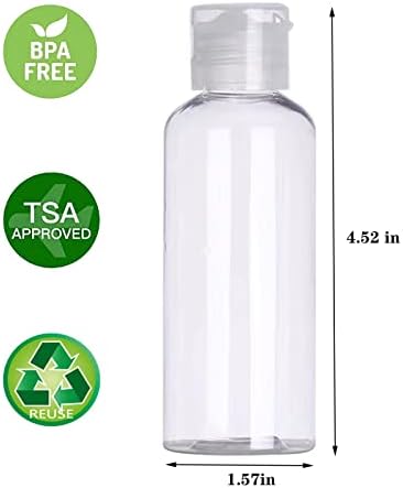 DNSEN 5 Pack 3.4oz Empty Plastic Travel Bottles for Toiletries TSA Approved Leak Proof Squeezable Travel Size Containers Travel Essentials Accessories, clear - Image 5
