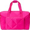 Tinzonc Sports Tote Gym Bag for Women, Travel Duffel Bag, Shoulder Weekender Overnight Bag for Women Girls Travel, Gym, Yoga, School (Rose Pink) - Image 2
