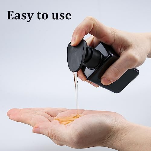 Hethyo Travel Bottles Travel Accessories Toiletries 4 Pack 3.7oz/110ml Travel Shampoo And Conditioner Bottles Empty Plastic Pump Bottle Dispenser Travel Size Bottles (4blank black) - Image 5